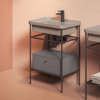 Консоль под раковину Artceram Fuori 60 ACA056 56 Moka — фото 1, Консоли для раковины