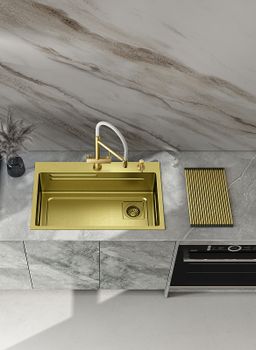 Кухонная мойка Raglo 72 R702.7246.03 Золото матовое — фото 2, Кухонные мойки