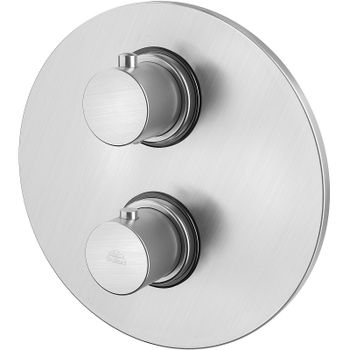 Смеситель для душа Paffoni Light LIQ018ST с термостатом Сталь — фото 1, Смеситель для душа