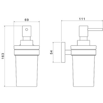 Дозатор для жидкого мыла Schein Kahlo 9138BG Золото матовое — фото 2, Дозаторы