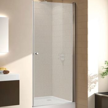 Душевая дверь Cezares Eco 75 ECO-O-B-1-75-P-Cr профиль Хром стекло рифленое — фото 1, Распашные душевые двери