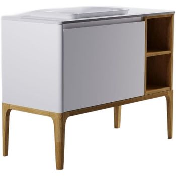 Тумба под раковину Astra Form Капелла 80 03110007 подвесная Белая — фото 10, Тумбы под раковину