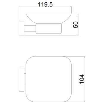 Мыльница Belz B902 B90202 Хром — фото 2, Мыльницы
