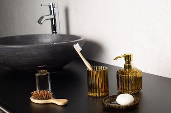 Стакан для зубных щеток Ridder Vilma 2167104 Желтый — фото 2, Стаканы для зубных щеток