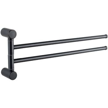 Полотенцедержатель Haiba HB8412-7 поворотный Черный матовый — фото 1, Полотенцедержатели