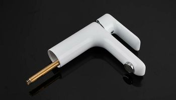 Смеситель для раковины Gappo G48 G1048-1 с гигиеническим душем Белый Хром — фото 6, Смесители для раковины