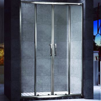 Душевая дверь Esbano ES-150DW 150 ESDN150DW профиль Хром стекло прозрачное — фото 1, Раздвижные душевые двери