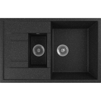 Кухонная мойка Domaci Бьелла DMC-21K DMC-21K-308 Черная — фото 1, Кухонные мойки