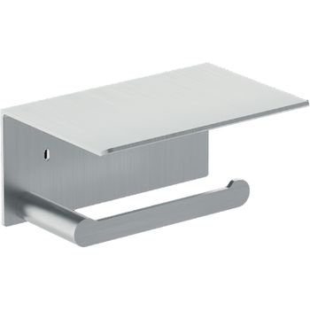 Держатель туалетной бумаги Nofer Verona 16876.S с полкой Сатин матовый — фото 1, Держатели туалетной бумаги