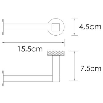 Держатель туалетной бумаги WasserKRAFT Tauber K-64496 Никель — фото 4, Держатели туалетной бумаги