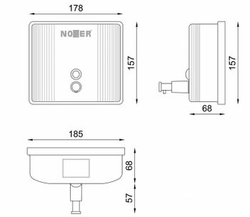 Диспенсер для жидкого мыла Nofer 03004.W Белый — фото 3, Диспенсеры для жидкого мыла