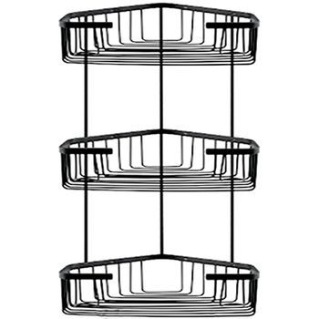 Полка корзина Frap F351-26 угловая Черная матовая — фото 1, Полки для ванной и душа