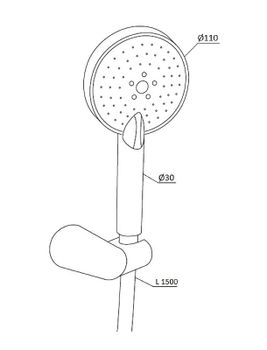 Душевой гарнитур Damixa Origin One 2.0 918110000 Хром — фото 6, Душевые гарнитуры