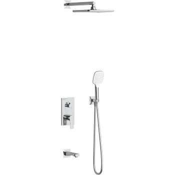 Душевая система Teska Simena AS3500 Хром — фото 1, Встраиваемые душевые комплекты