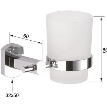 Держатель для зубных щеток Remer Forma FR15CR Хром — фото 2, Стаканы для зубных щеток