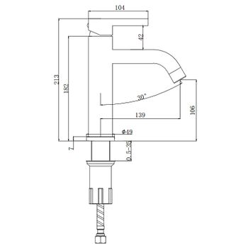 Смеситель для раковины Splenka S221.10.09 Графит матовый — фото 3, Смесители для раковины