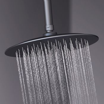 Душевая система Damixa Scandinavian Pure 936760300 с термостатом Черная матовая — фото 7, Душевые стойки