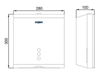 Диспенсер для бумажных полотенец Nofer 04006.B Глянцевая нержавеющая сталь — фото 5, Диспенсеры бумажных полотенец