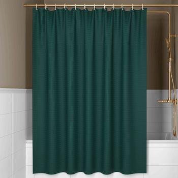 Штора для ванны Iddis Decor 180х200 D29P218i11 Зеленая — фото 1, Шторы для ванной