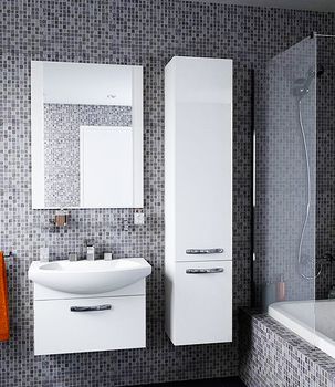 Тумба под раковину Aquaton Ария 65 1A134001AA010 подвесная Белая — фото 6, Тумбы под раковину