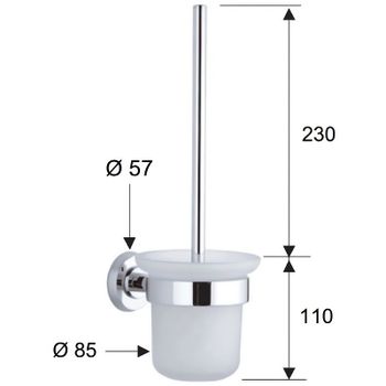 Ершик для унитаза Remer Arte AR66CR Хром — фото 2, Ершики для унитаза