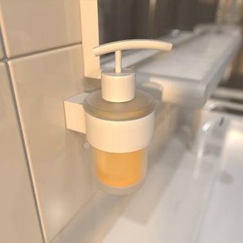 Дозатор для жидкого мыла Altasan Лотос ЛТ80БМ Белый матовый — фото 2, Дозаторы