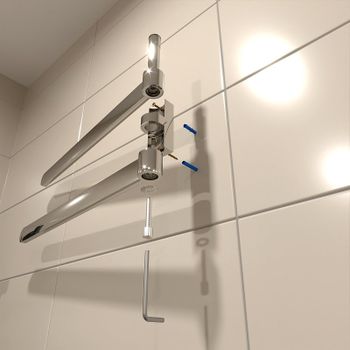 Полотенцедержатель Altasan Лотос ЛТ61Х двойной поворотный Хром — фото 4, Полотенцедержатели