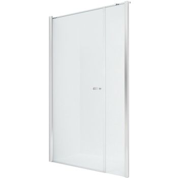 Душевая дверь New Trendy New Soleo Chrome 100 D-0139A/D-0094B профиль Хром стекло прозрачное — фото 1, Распашные душевые двери