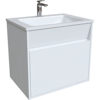 Тумба с раковиной Iddis Esper 60 ESP60W0i95K подвесная Белая — фото 1, Тумбы с раковиной