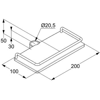 Полка корзина Kludi Cockpit 6410110-00 Хром Белая — фото 2, Полки для ванной и душа