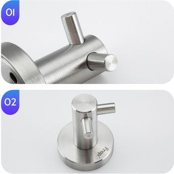 Двойной крючок Frap F301 F30105-2 Сатин — фото 5, Крючки для полотенец