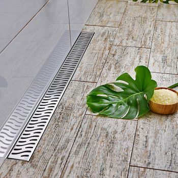 Душевой лоток Veconi Harmony 650 V650H с решеткой Хром глянцевый — фото 2, Душевые лотки