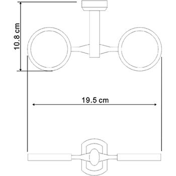 Держатель стакана для зубных щеток и мыльницы WasserKRAFT Oder K-C174 двойной Хром — фото 2, Мыльницы