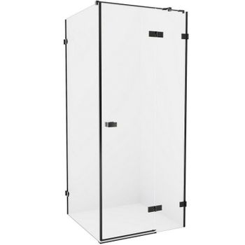 Душевой уголок New Trendy Avexa Black 120x110 R EXK-1605 профиль Черный стекло прозрачное — фото 1, Душевые уголки