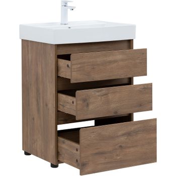 Тумба под раковину Aquanet Nova Lite 60 302471 Дуб рустикальный — фото 4, Тумбы под раковину