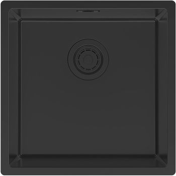 Кухонная мойка Paulmark Lassan 44 Uni LA44-MBN Черная матовая — фото 1, Кухонные мойки
