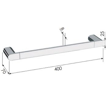 Полотенцедержатель Remer Lounge LN40VO Бронза — фото 2, Полотенцедержатели