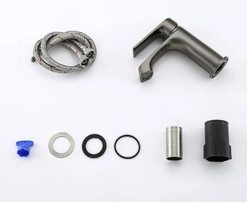 Смеситель для раковины Frap H71-9 F1071-9 Оружейная сталь — фото 16, Смесители для раковины