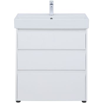 Тумба под раковину Aquanet Nova Lite 75 302472 Белый глянец — фото 6, Тумбы под раковину