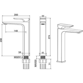 Смеситель для раковины Allen Brau Infinity 5.21002-31 Черный матовый — фото 18, Смесители для раковины