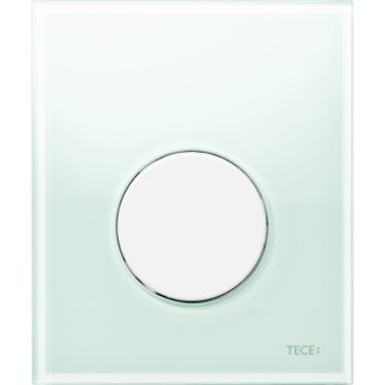 Клавиша смыва Tece Loop Urinal Glass 9242651 для писсуара Зеленая Белая — фото 1, Кнопки смыва