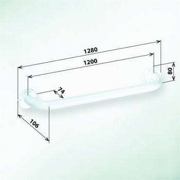 Поручень Bemeta Help 301101204 Белый — фото 1, Поручни для ванной