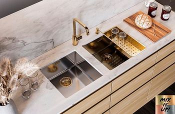 Кухонная мойка Alveus Kombino 30 SAT-90 400x400x195 1100235 Сатинированная сталь — фото 8, Кухонные мойки