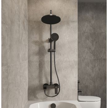 Душевая система Grossman Galaxy 500.K35.01.420 Графит брашированный — фото 7, Душевые стойки