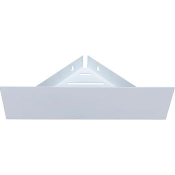 Металлическая полка Aquanet Магнум 28 302237 угловая Белая матовая — фото 1, Полки для ванной и душа