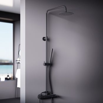 Душевая система Damixa Scandinavian Pure 936710300 Черная матовая — фото 2, Душевые стойки