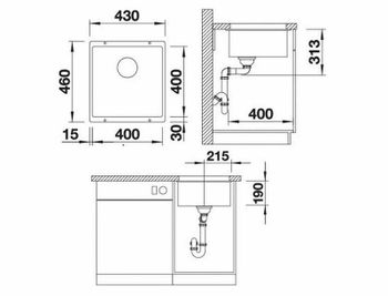 Кухонная мойка Blanco Rotan 400-U 521337 Кофе — фото 3, Кухонные мойки
