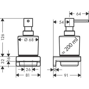 Дозатор для жидкого мыла Hansgrohe AddStoris 41745140 Шлифованная бронза — фото 9, Дозаторы