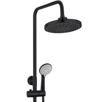 Душевая система Orange OneLife P01-911b Черная матовая — фото 2, Душевые стойки