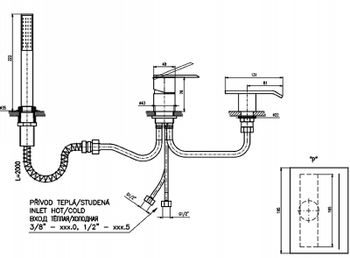 Смеситель на борт ванны Rav Slezak Loira LR574.5YZ Золото — фото 3, Смесители на борт ванны